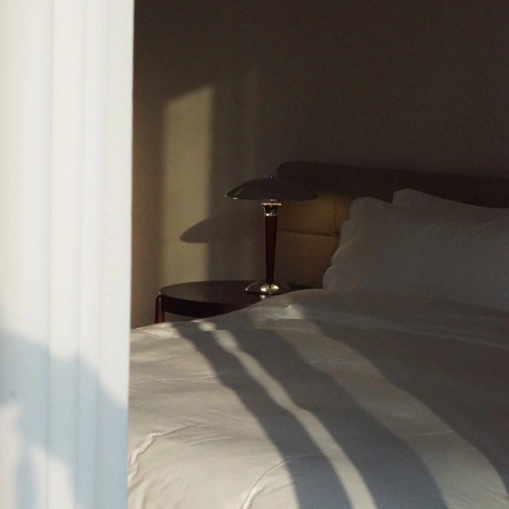 Minimalist table lamp inspired by Scandinavian interior design.